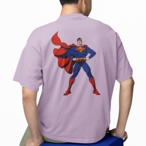 Superman Lavender Oversized T-shirt