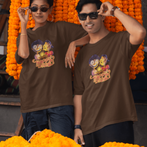 Happy Diwali Brown Oversized T-shirt
