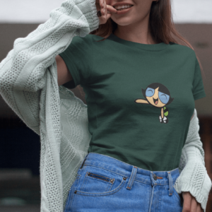 Buttercup- The Powerpuff Girls Bottle Green Regular T-shirt