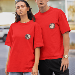 Harry Potter-Hogwarts Express Red Oversized T-shirt