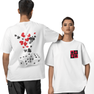 Suits & Dice- Playing Cards Oversized T-shirt