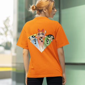 The Powerpuff Girls Orange Oversized T-shirt