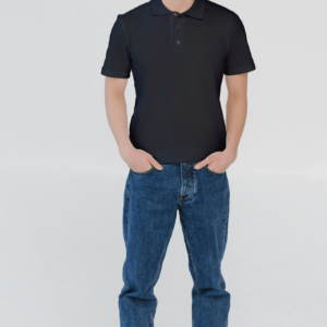 Solid Black Polo T-shirt