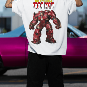 Iron Man White Oversized T-shirt