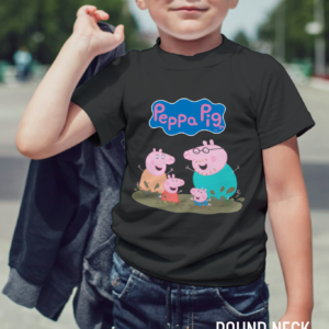 Kids Peppa Pig Black T-shirt