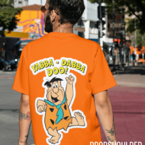 The Flintstones Orange Oversized T-shirt