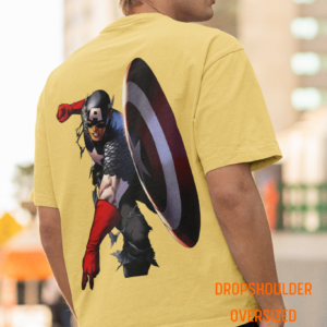 Captain America Beige Oversized T-shirt