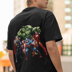 Avengers Black Oversized T-shirt