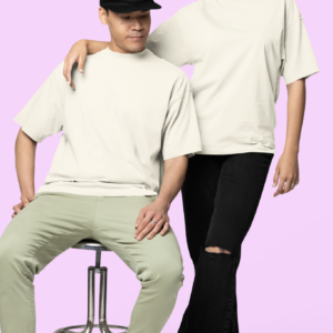 Oversized Off-White Solid T-shirt