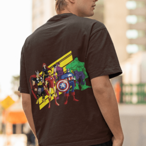 Avengers Brown Oversized T-shirt