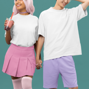 Oversized White Solid T-shirt