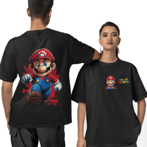 Super Mario Black Oversized T-shirt