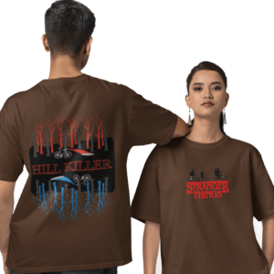 Stranger Things Brown Oversized T-shirt