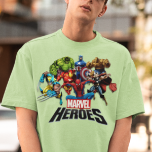Avengers Sage Green Oversized T-shirt