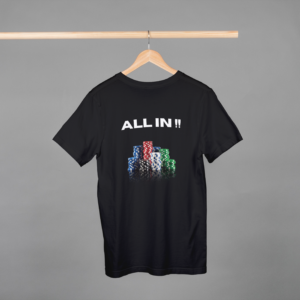 ALL IN- POKER  Black Regular T-shirt