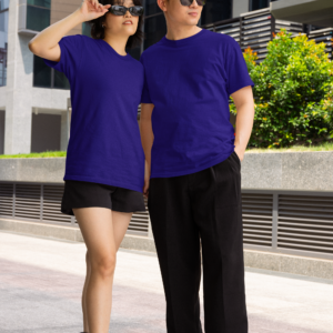 Regular Royal Blue Solid T-shirt