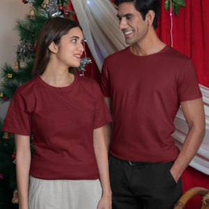Regular Maroon Solid T-shirt