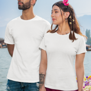 Regular White Solid T-shirt