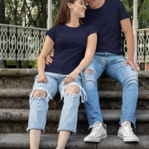 Regular Navy Solid T-shirt